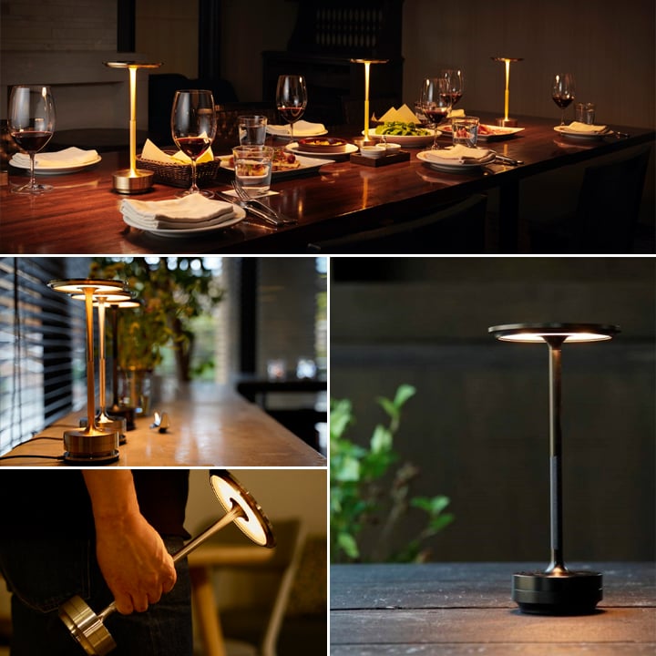 Cordless Table Lamp - Dimmable & Rechargeable Waterproof Desk Light