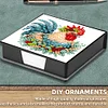 5D DIY PU Diamond Art Note Box with 160 Sheets Paper Memo Pad Holder (Chicken)