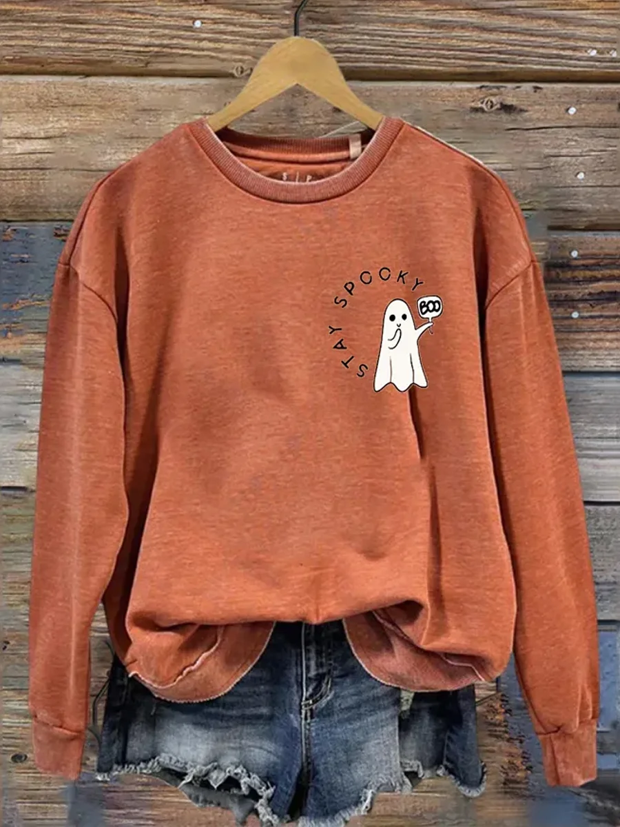 Women's Halloween Retro Casual  Sweatshirt
