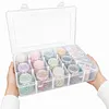 12Psc Pumpkin +12Pcs Round Bottles Diamond Painting Containers Multi Purpose Portable Plastic Case Box with Stickers & Compartments Arts Crafts Storage Bottle for Hardware Rhinestone (12PCS)