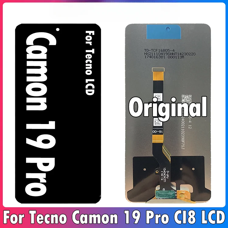 Original 6.8" For Tecno Camon 19 Pro LCD Display Touch Screen Digitizer Assembly For Tecno Camon19 Pro CI8 CI8n LCD Replacement