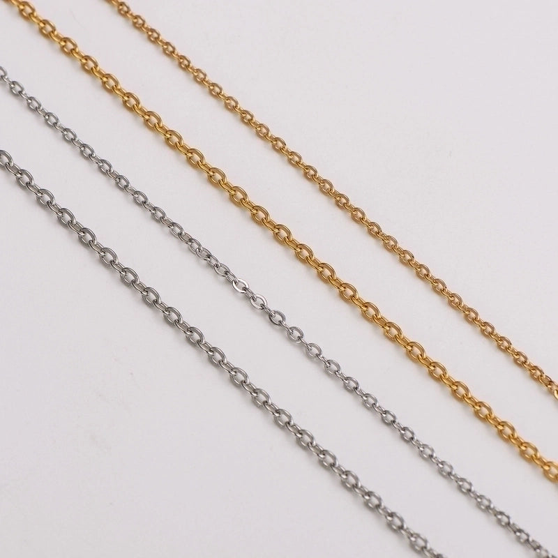 304 Stainless Steel 18K Gold Plated Minimalist Solid Color Choker