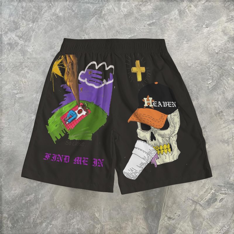 Personalized printing casual quick-drying shorts men