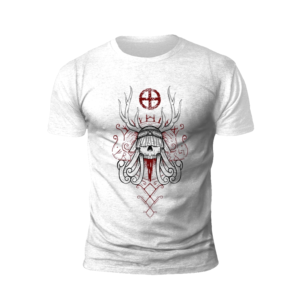 Gothic Antlered Skull T-Shirt