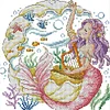 Mermaid'S Song-14CT Stamped Cross Stitch Egyptian Cotton 30*30cm/11.81*11.81in