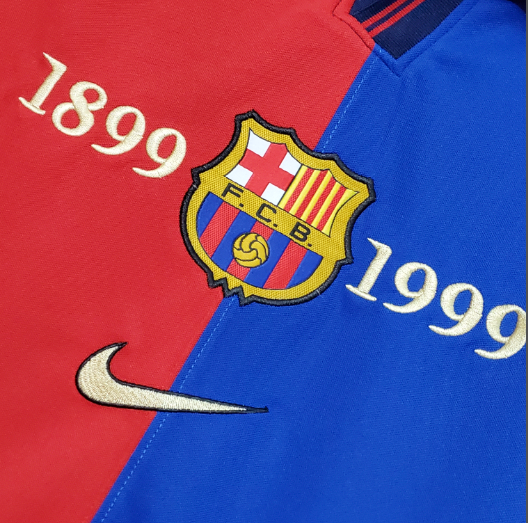 1899-1999 Retro Barcelona 100th Anniversary version Home Football Shirt Thai Quality