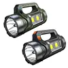 Rechargeable Solar High Power Searchlight Big Flashlight Waterproof for Outdoor