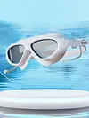 Big Frame Anti-Fog Swim Glasses Adjustable Wide View Swim Goggles for Swimmers