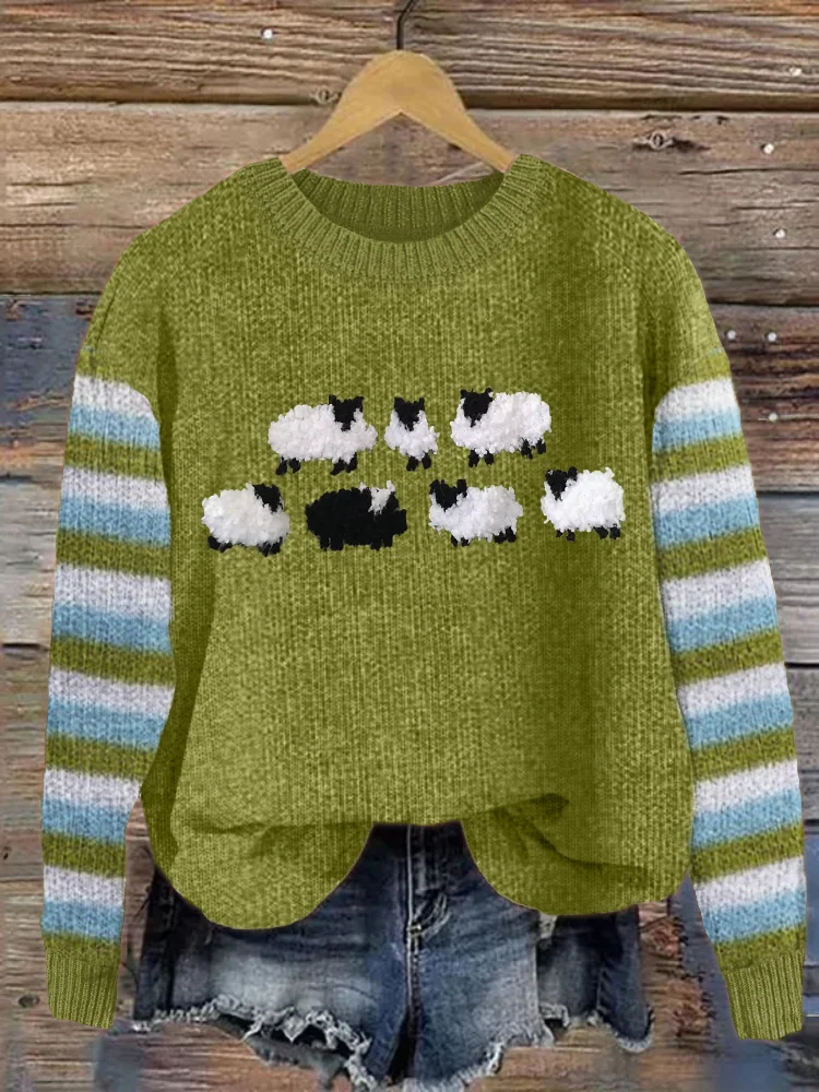 Fuzzy 2025 sheep sweater