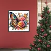 Diamond Painting-DIY Full Round Dril Butterfly Rose