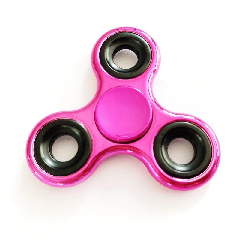 Fashion Solid Color Three-leaf Bracket Fingertip Gyro Toy