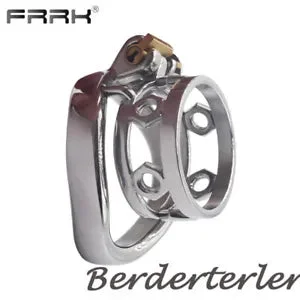 pornhint Pornhint FRRK Bolted Curved Rings Detachable Spikes Cage CBT Sissy Chastity Devices Lock