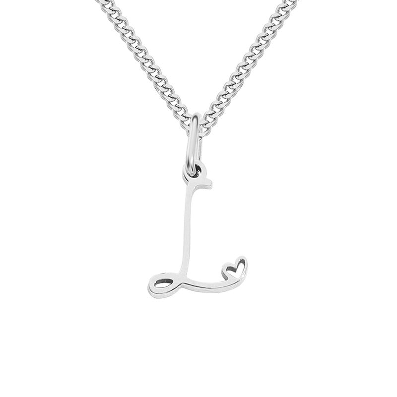 Stainless Steel Minimalist Plating Letter Solid Color Pendant Necklace