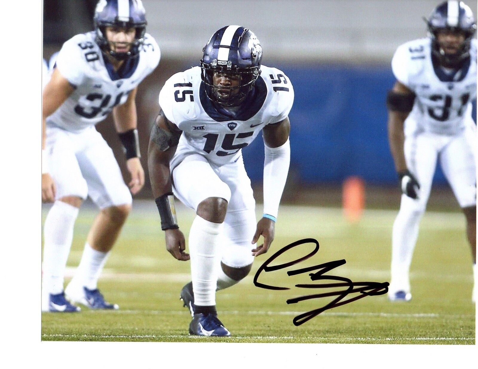 Ben Banogu TCU Horned Frogs signed autographed 8x10 football Photo Poster painting 2019 Draft b