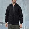 Men's Lined Plush Hooded Leather Jacket