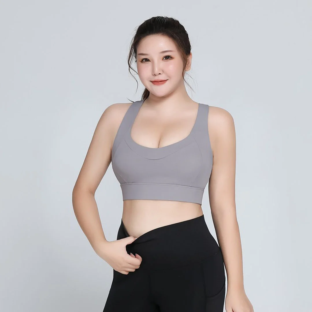 Plus Size Solid Sports Bra