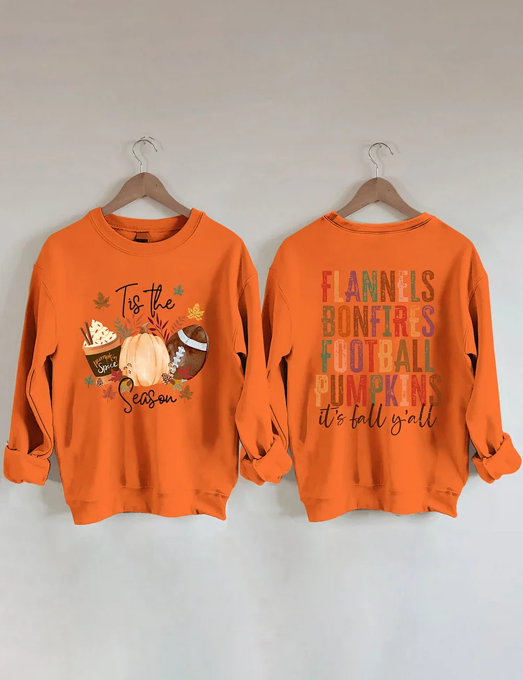 Flannels Bonfires Football Pumpkins Sweatshirt socialshop
