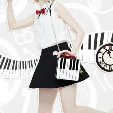 Kawaii Piano Keys Shoulder Bag SP179235