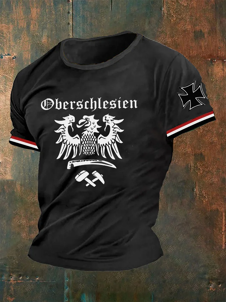Obers chlesien T-Shirt für Herren Mit Adler