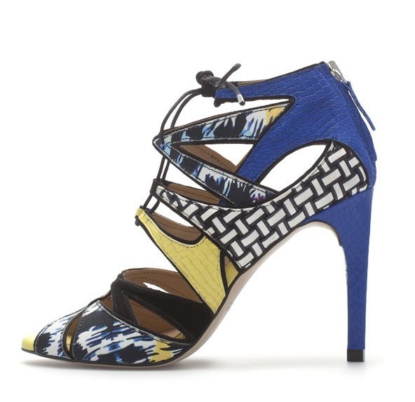 GOOSHOE Multi-color Spike High Heel Lace-up Sandals