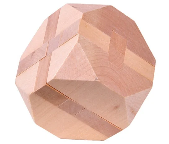 Classic Wooden Burr Interlocking Puzzle Game for Adults Kids