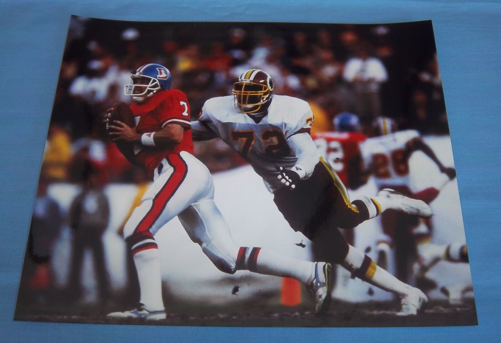 Washington Redskins Dexter Manley Unsigned 8x10 Photo Poster painting Sacking John Elway