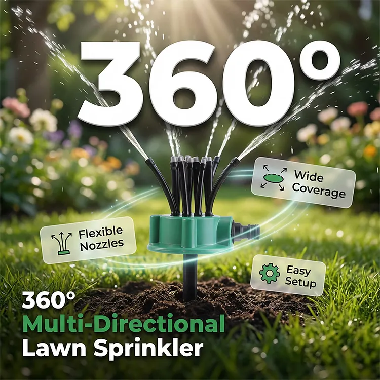 360&deg; Coverage Precision Garden Irrigation Sprinkler
