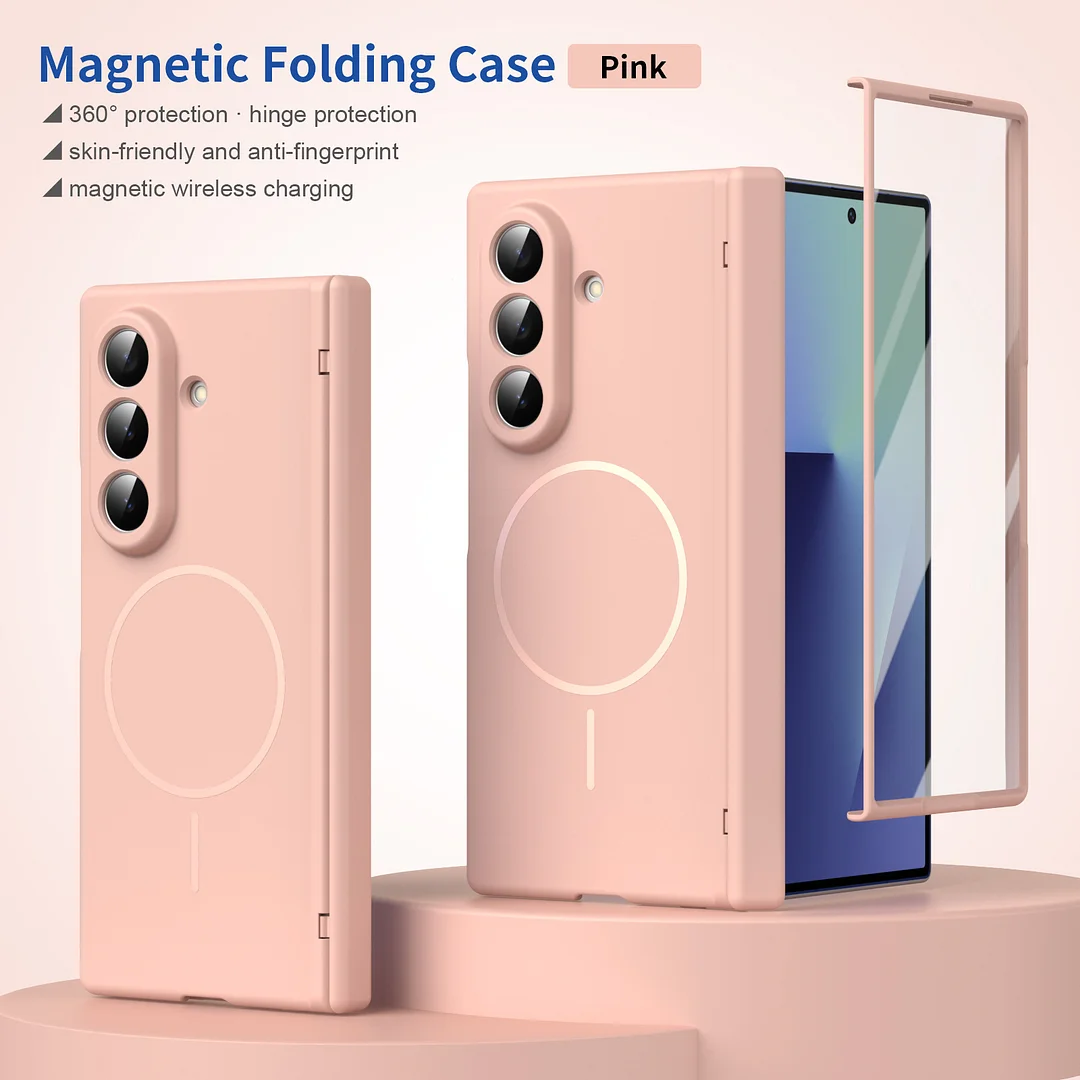 Suitable For Samsung Z Fold7/6 Mobile Phone Case W26 Magnetic Wireless Charging Fold5/4/3 Hinge Shell Film Full Cover