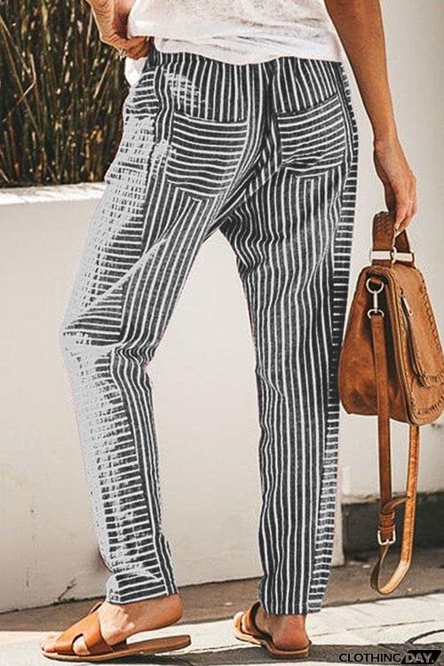 Casual Loose Lace Up Pants