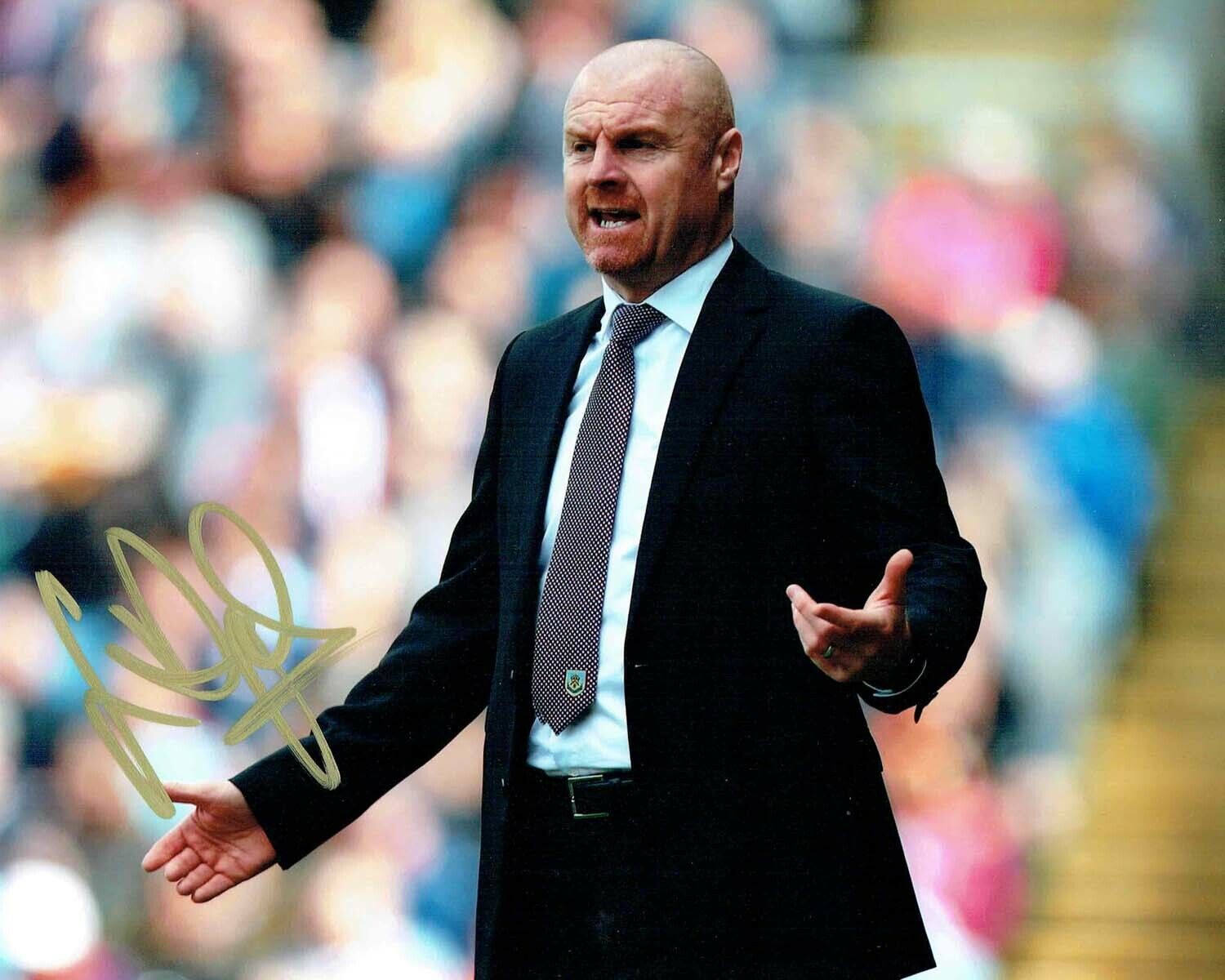 Sean DYCHE SIGNED Autograph 10x8 Photo Poster painting 1 AFTAL RD COA Burnley Football Manager