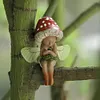 Mushroom Gnome Elf Ornaments Resin Miniature Fairy Figurine for Home Decorations