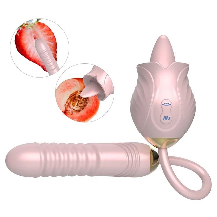 New Rose Toy Warming G-spot Tongue Licking Vibrator