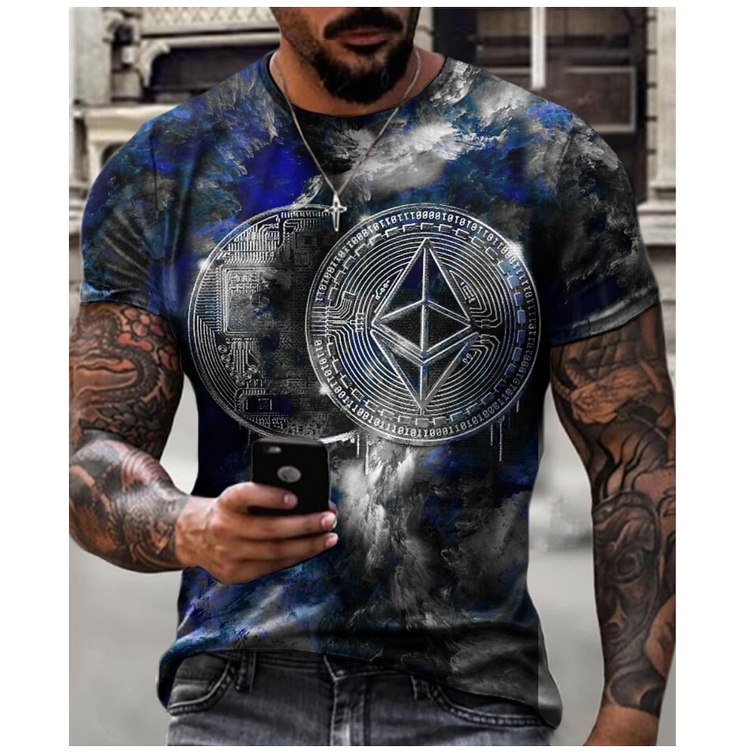 Space Ethereum printed T-shirt / [viawink] /