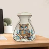 (US Local)Acrylic Wooden Owl Bag Shape Diamond Painting Piggy Bank Storage Box Kit