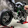 【Genuine】1:6 H2R motorcycle model with engine startup, throttle control, and exhaust spray simulation, ideal gift for men