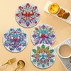 4 Stück Schneeflocke Diamant Kunst Untersetzer Kits für Home Party und Urlaub Dekorationen