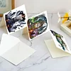 (US Only)6PCS DIY Halloween Designs Diamond Art Greeting Cards for Halloween and Holidays