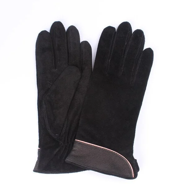 2020 Brand New Fashion Women Genuine Suede Leather Fleece Gloves Winter Women Leather Gloves Female Lady Driving Leather Gloves