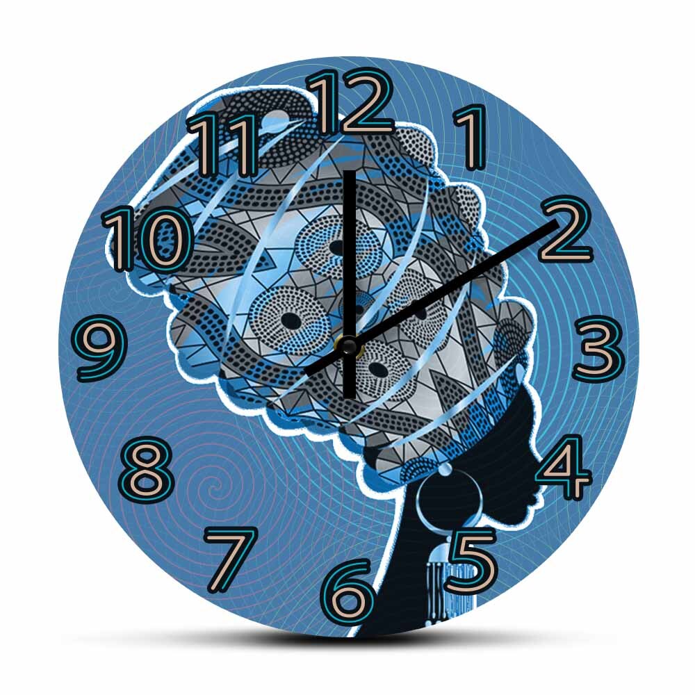 

Traditional Turban African Woman - Frameless Acrylic Wall Clock, 501 Original