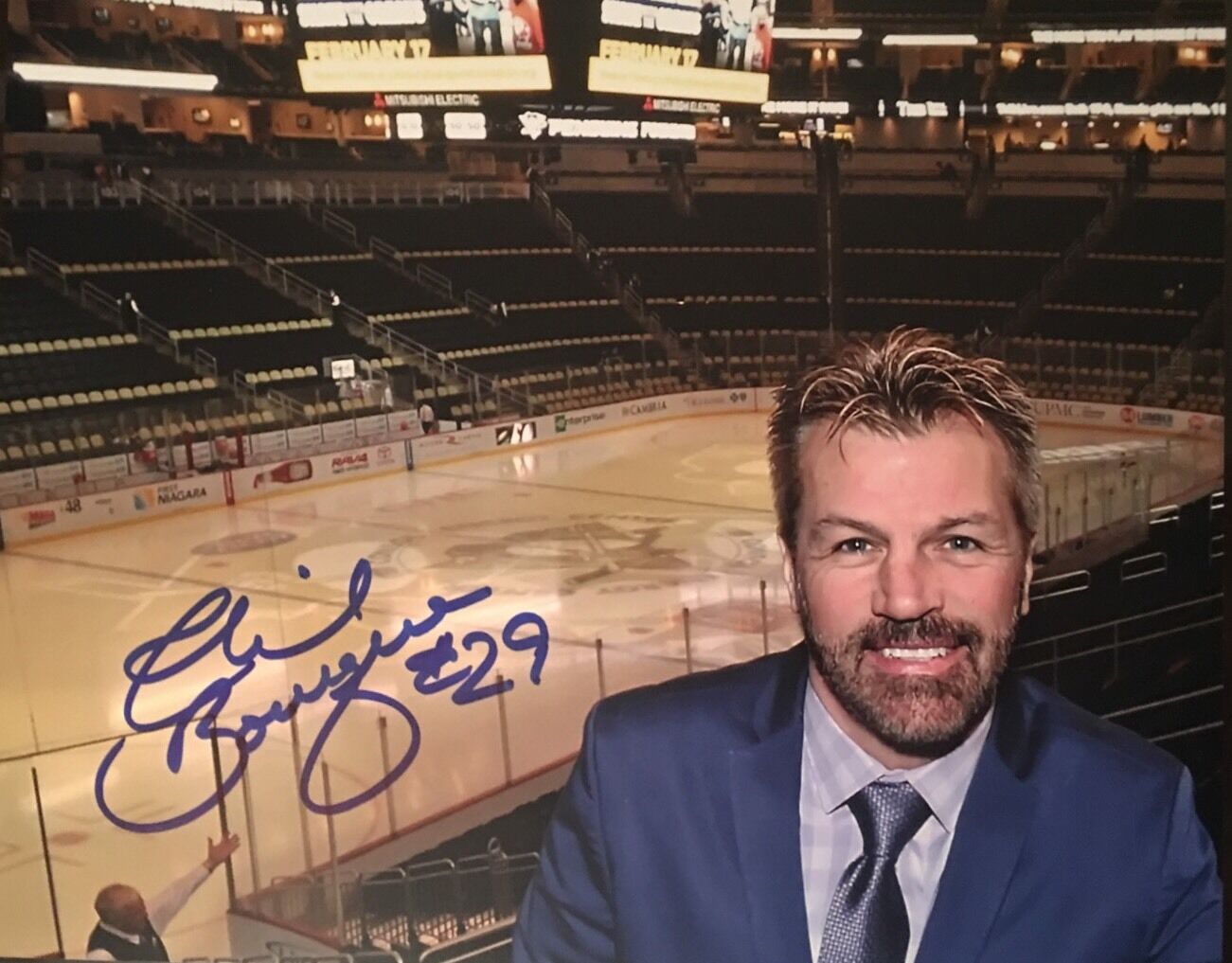 Phil Bourque SIGNED PITTSBURGH PENGUINS 8X10 Photo Poster painting AUTOGRAPH