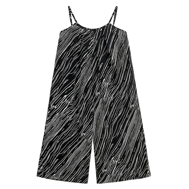 Vintage Suspender Wide Leg Jumpsuit - yankia