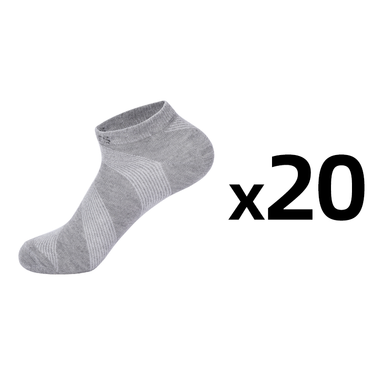 Coasfe 20 Pairs/lot Men Ankle Summer Thin Socks Breathable Cotton Sports Socks Slash Mesh Casual Athletic Cut Short Sokken New Style