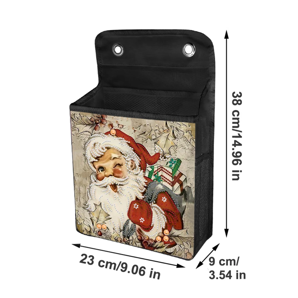 5D DIY Santa Claus Diamond Painting Hanging Storage Bag Diamond Art Organizer Box Home Decor 