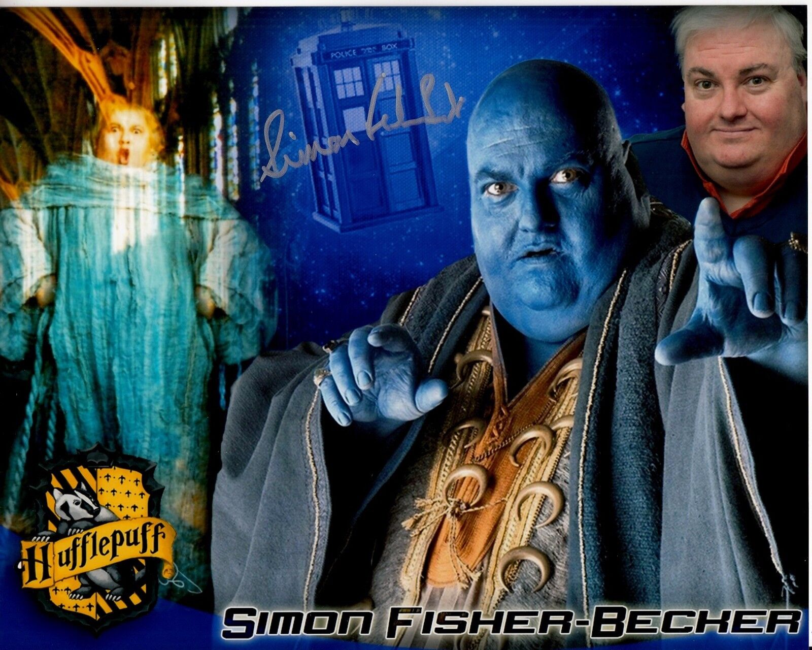 SIMON FISHER-BECKER hand-signed DOCTOR WHO 8x10 color montage w/ UACC RD COA