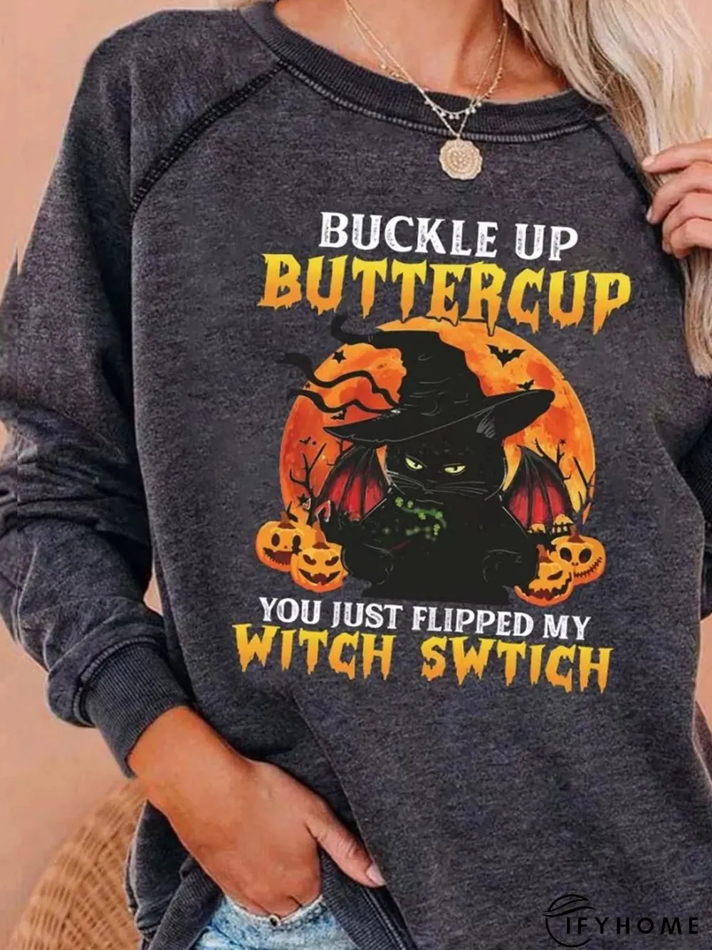 Halloween Holiday Party Casual Hippie Tunic Sweatshirt | IFYHOME