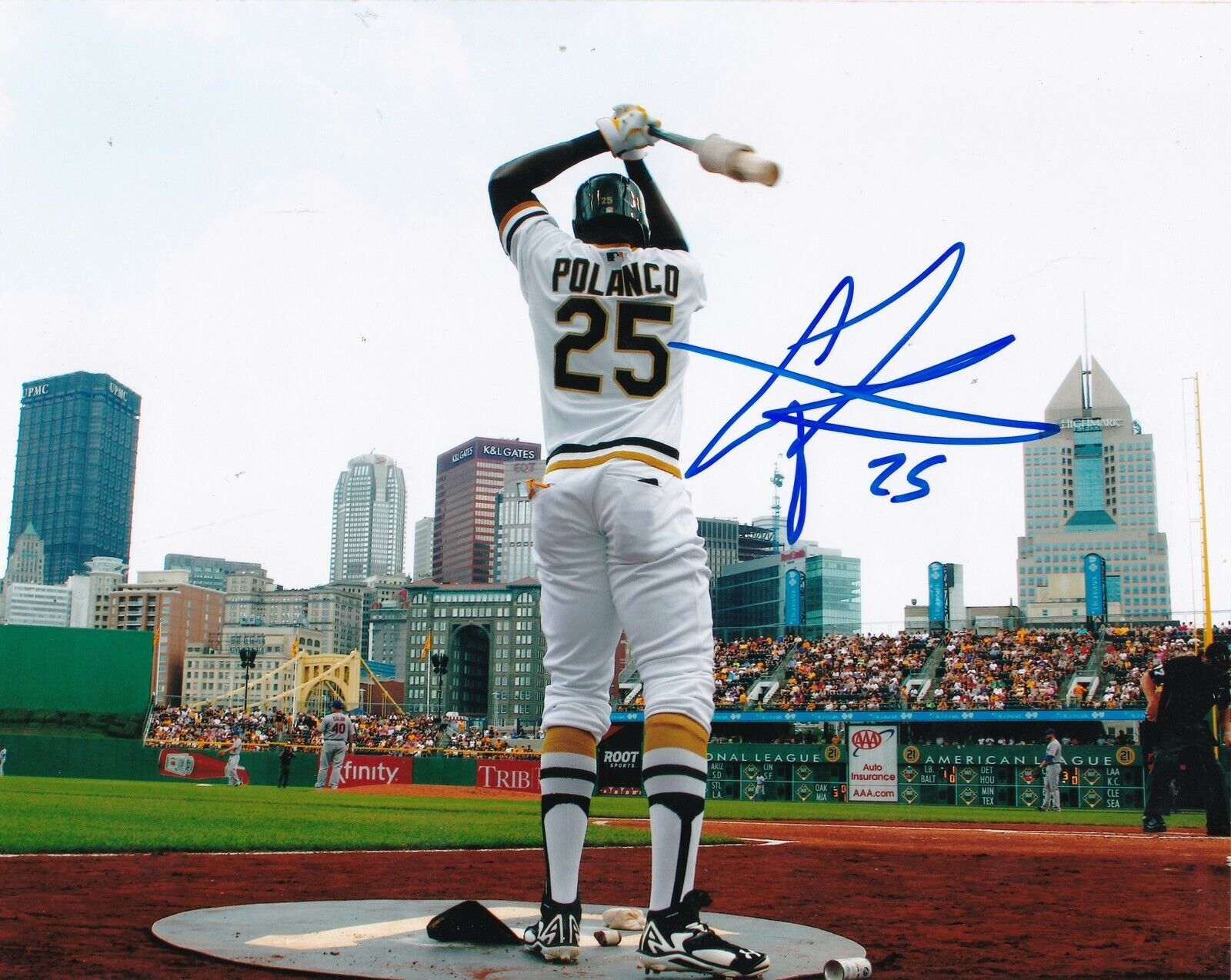 GREGORY POLANCO PITTSBURGH PIRATES ACTION SIGNED 8x10