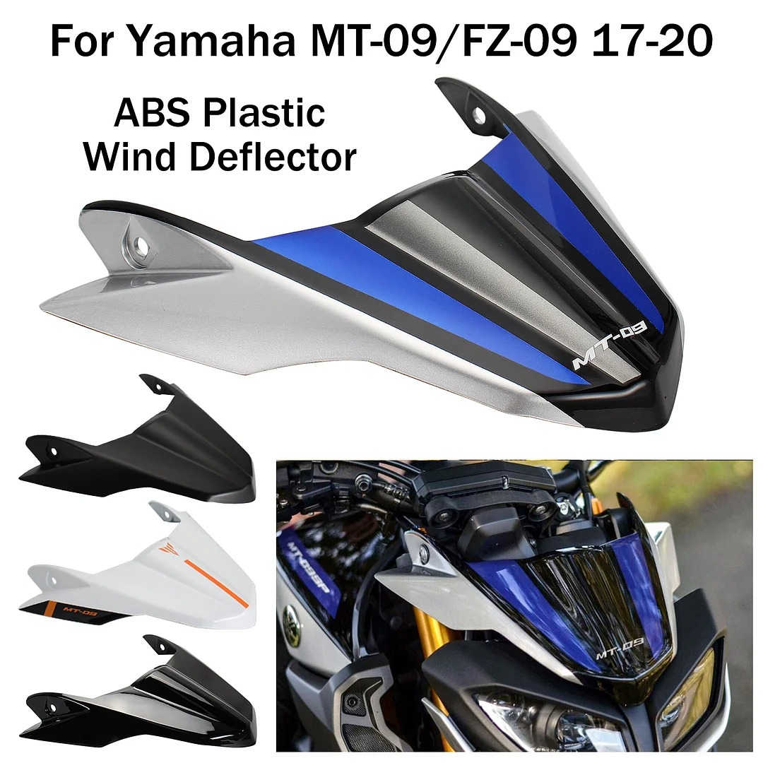 Front Airflow Windshield For Yamaha MT-09 FZ-09 2017-2020 Wind Deflector Windscreen