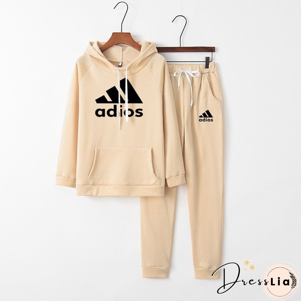 Hot Autumn Winter Fashion Womens Hoodie + Sweatpants 2-Piece Sweat Suits Tracksuits Hooded Jogging Sports Suits Baseball Uniforms Track Suits Jogger
