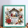 (US Only)Nativity Cross Stitch Kit 40x40cm DIY 14CT Thread Art Needlework White Fabric