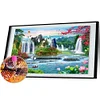 (100*40cm) Waterfall Garden - Full Round Drill Diamond Painting